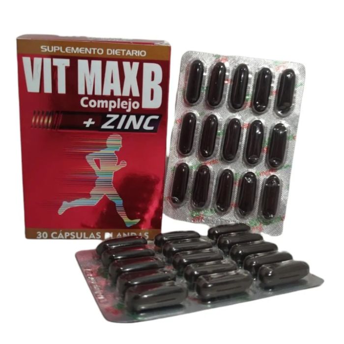 vit max Complejo B + Zinc suplemento dietario